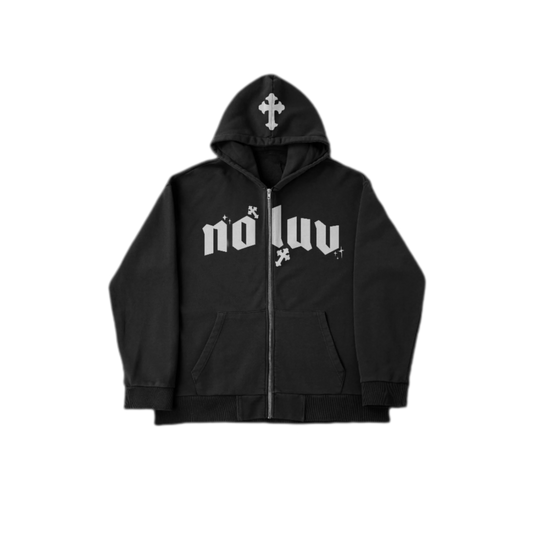 No Luv Hoodie- Black