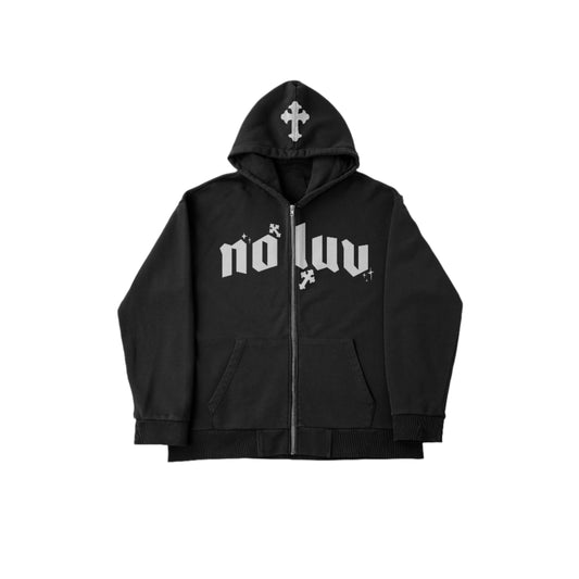 No Luv Hoodie- Black